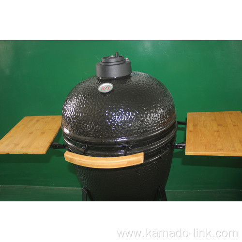 22inch ceramic bbq grill black iron cart